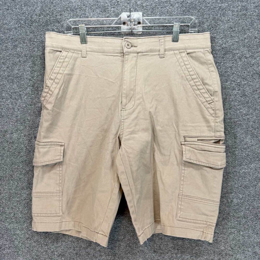 Denali Cargo Shorts Mens 32 Tan Khaki Stretch Utility Hiking Outdoor Casual